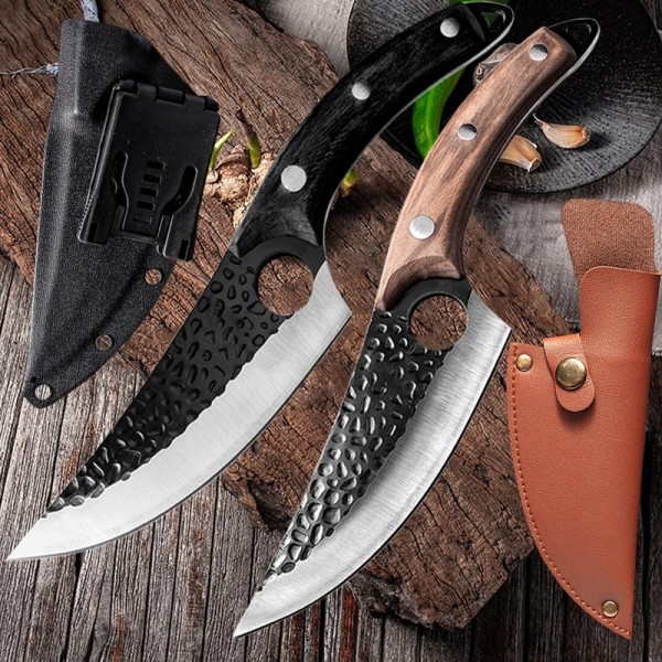 Cuchillo de deshuesado de acero inoxidable hecho a mano para Chef, cuchillo de pesca, cuchilla de carne para acampar al aire libre, cortador de cocina, cuchillo de carnicero