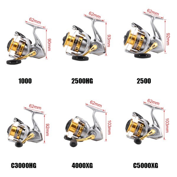 Shimano-carrete de pesca giratorio SEDONA FI 1000, 2500, C3000, C3000HG, 4000XG, C5000XG, Copa profunda, 4BB, engranaje Hagane, agua salada, Original - Imagen 4